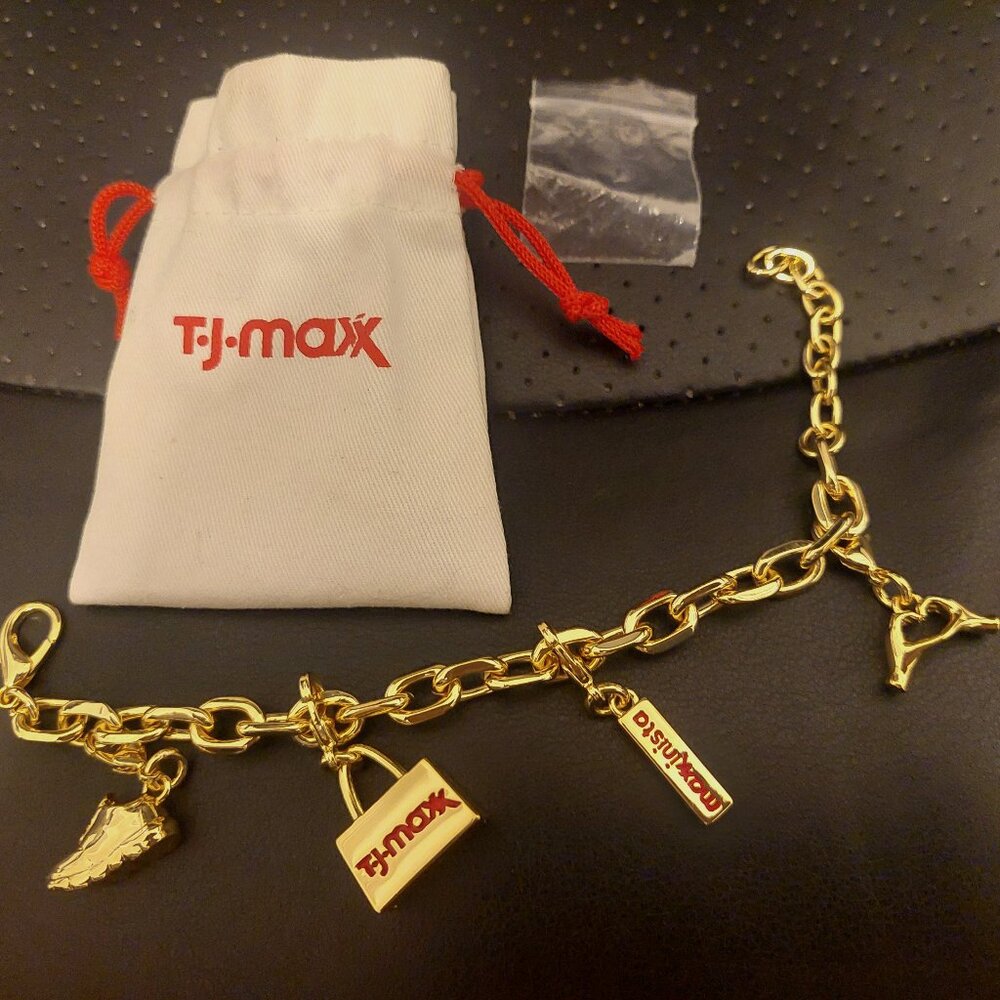TJ Maxx TJMaxx Charm Bracelet with 4 Charms Gold-Tone…Limited Ed…NWOT !!!